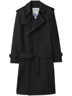 Burberry Belted Long Trench Coat Black