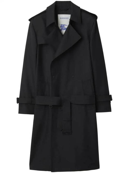 Burberry Belted Long Trench Coat Black