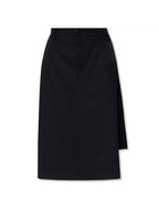 Balenciaga overlap long H-line skirt black