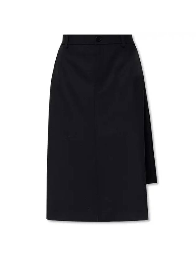Balenciaga overlap long H-line skirt black