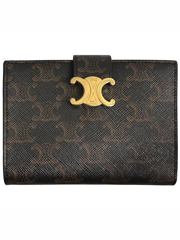 CELINE Victoire Triomphe Medium Wallet Tan