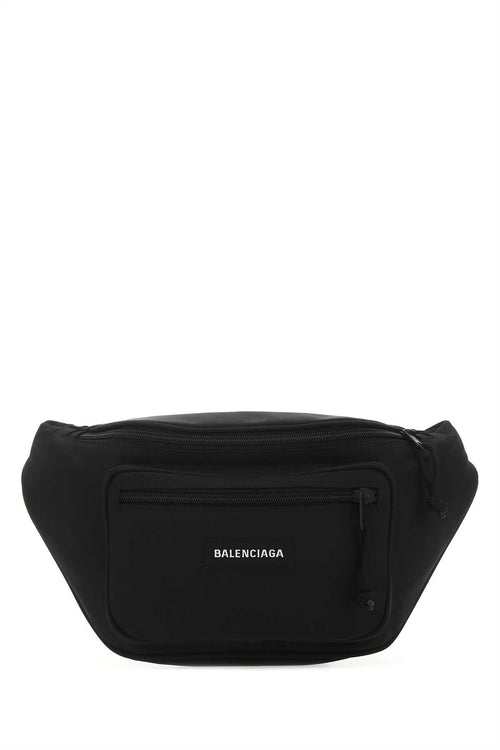 Balenciaga Men Black Nylon Explorer Belt Bag