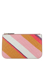 Fendi Woman Multicolor Leather Clutch