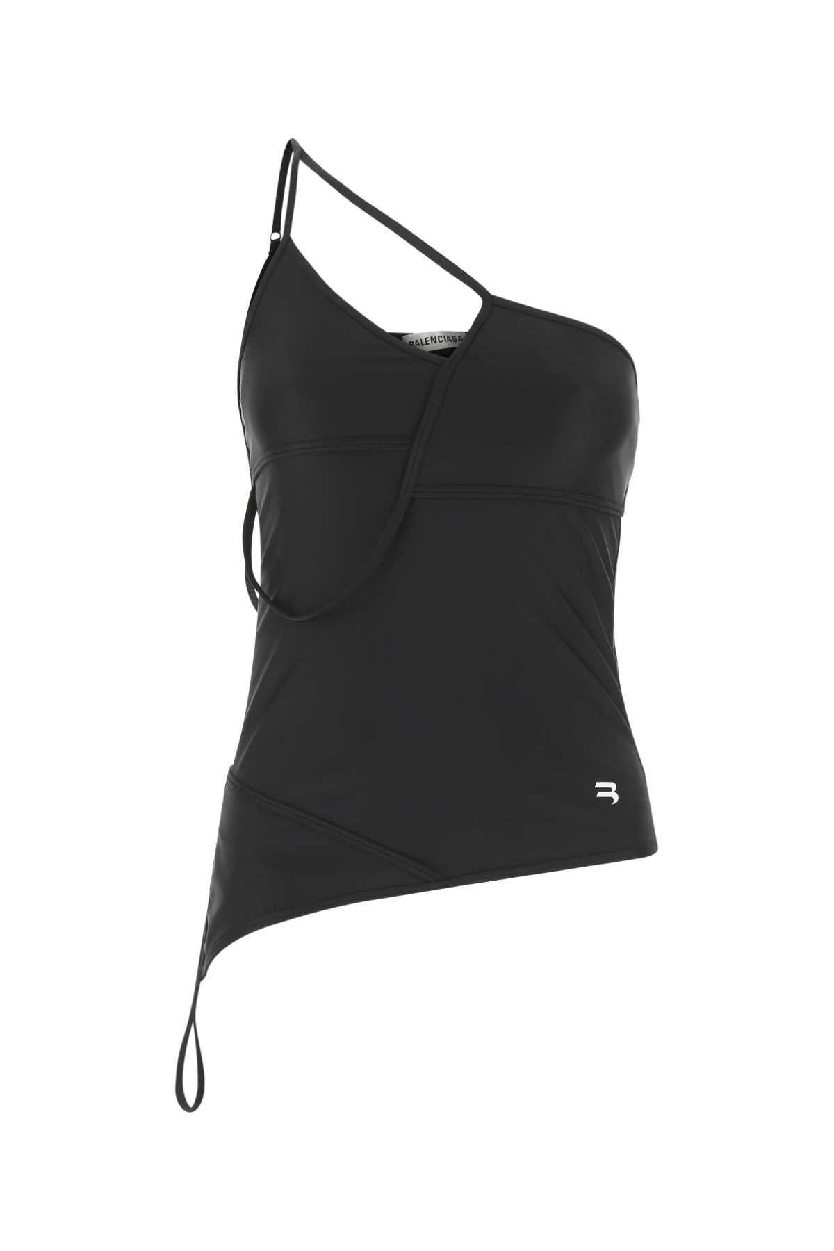 Balenciaga Women Black Stretch Nylon Top