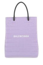 Balenciaga Women Lilac Leather Handbag