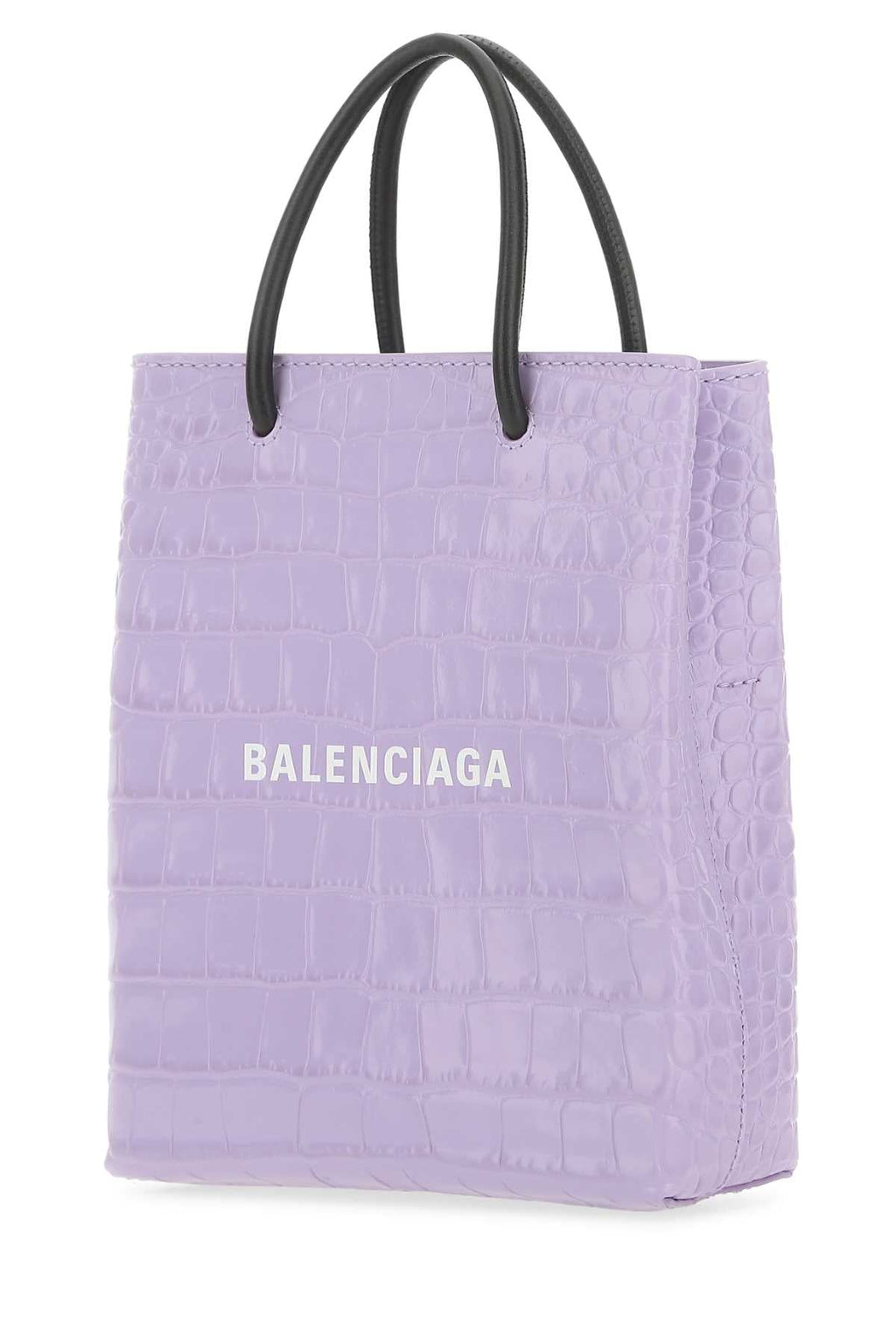 Balenciaga Women Lilac Leather Handbag