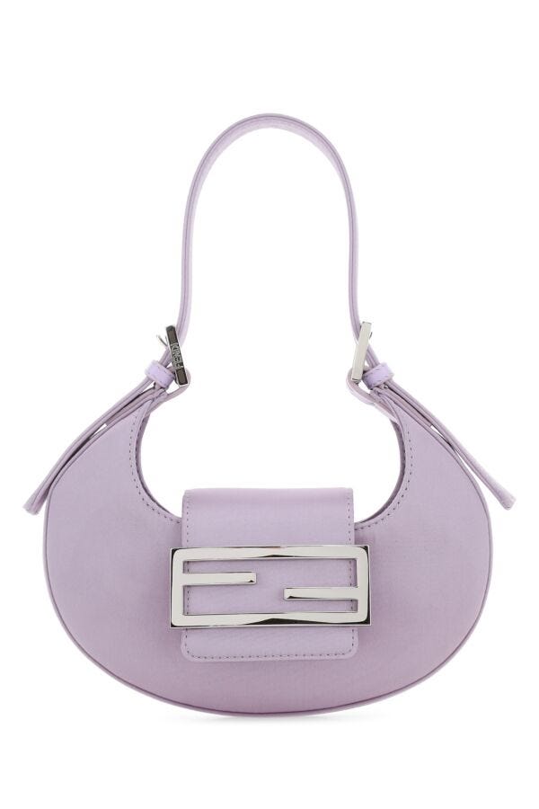 Fendi Woman Lilac Leather Mini Fendi Cookie Handbag