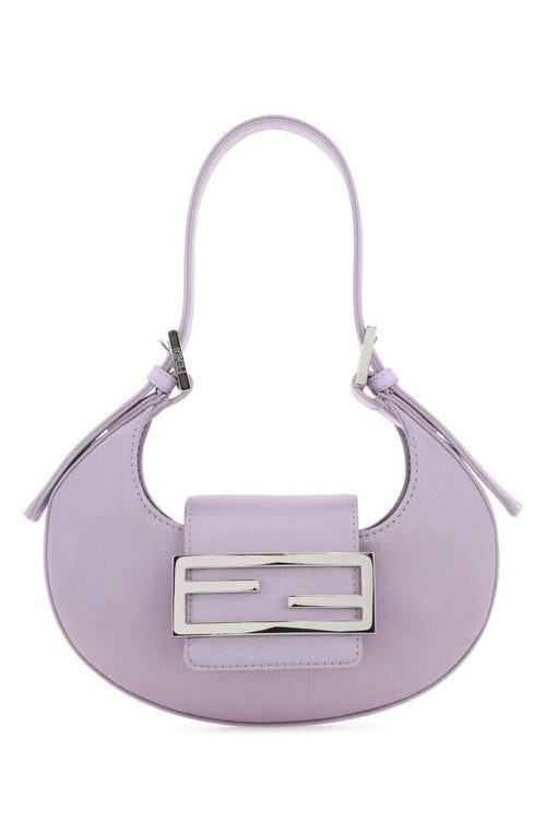 Fendi Woman Lilac Leather Mini Fendi Cookie Handbag