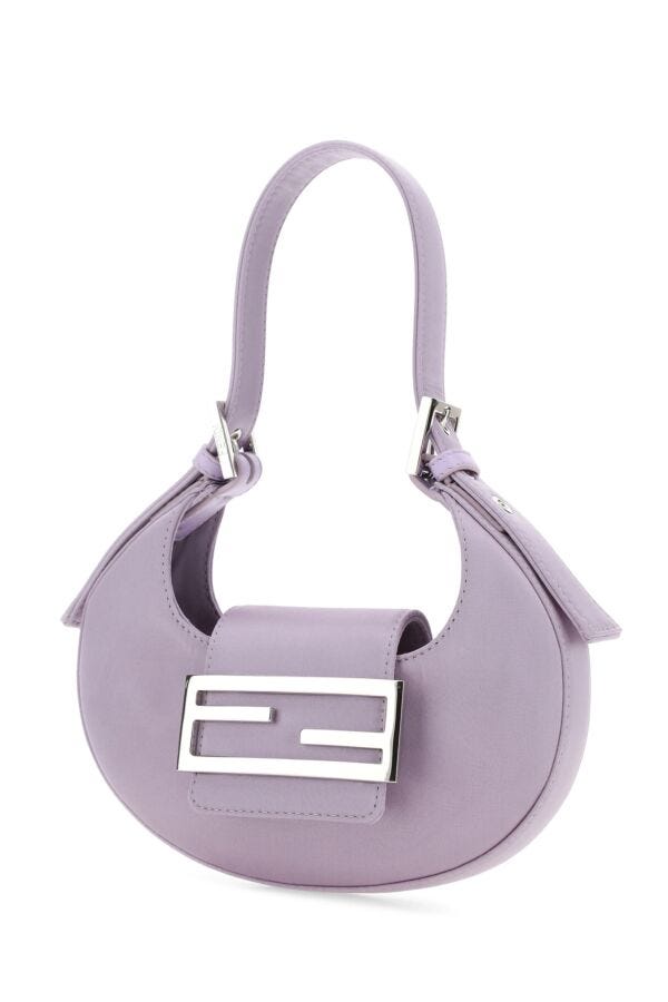 Fendi Woman Lilac Leather Mini Fendi Cookie Handbag
