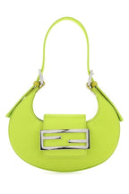 Fendi Woman Acid Green Leather Mini Fendi Cookie Handbag