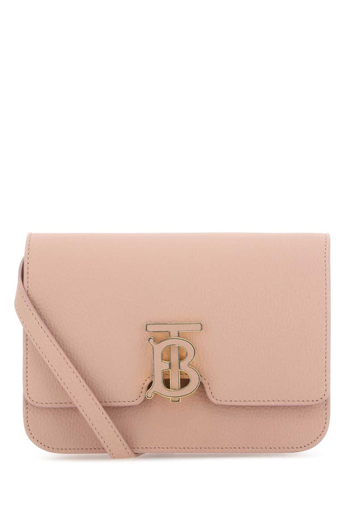 Burberry Women Pink Leather Small Tb Crossbody Bag