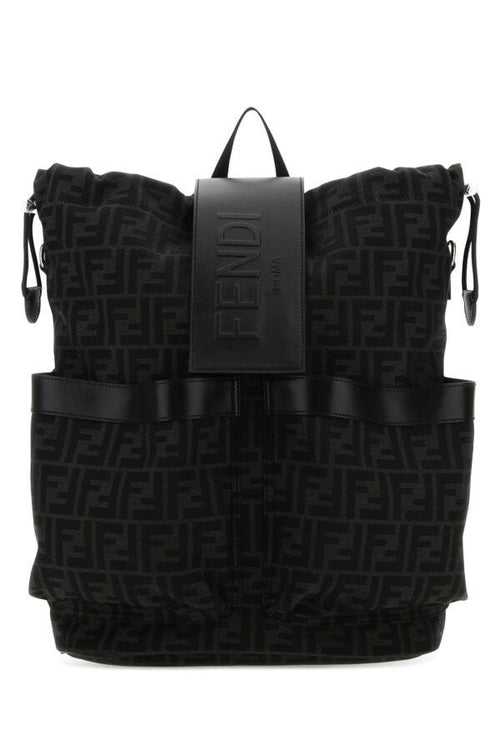 Fendi Man Embroidered Fabric Small Backpack