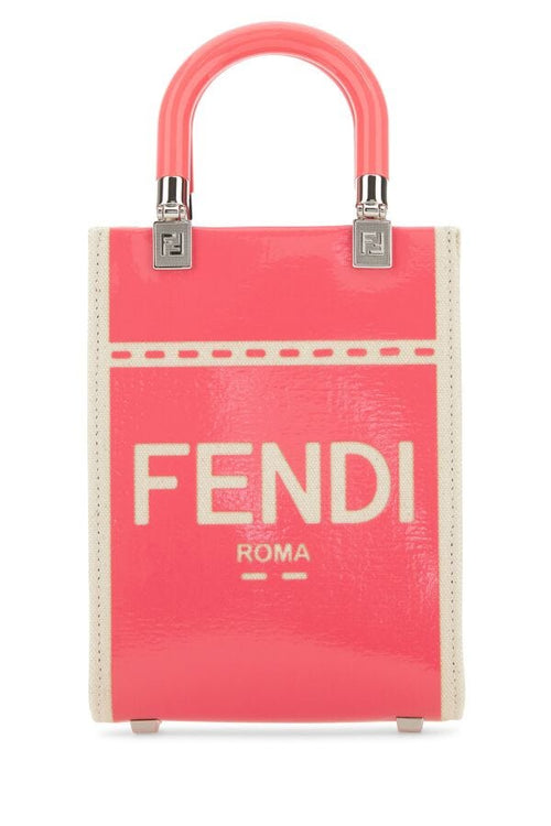 Fendi Woman Two-Tone Canvas Mini Sunshine Handbag