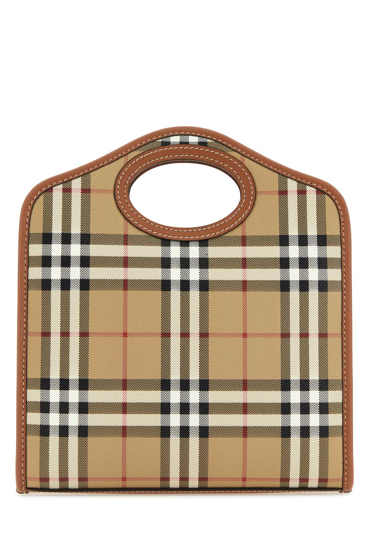 Burberry Women Printed Canvas And Leather Mini Pocket Handbag