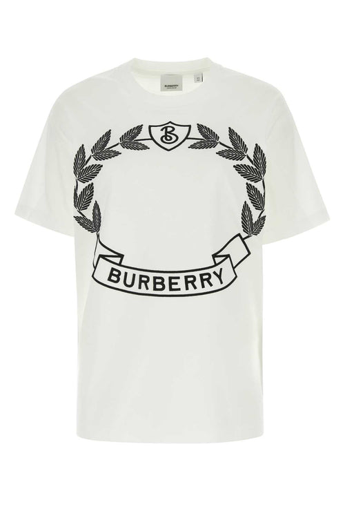 Burberry Women White Cotton Oversize T-Shirt
