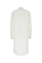 Balenciaga Women White Poplin Shirt Dress