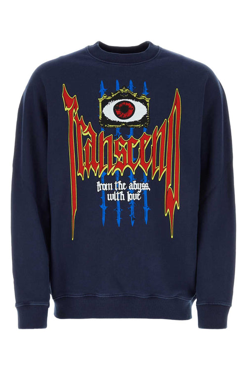 Burberry Men Navy Blue Cotton Oversize Sweatshirt