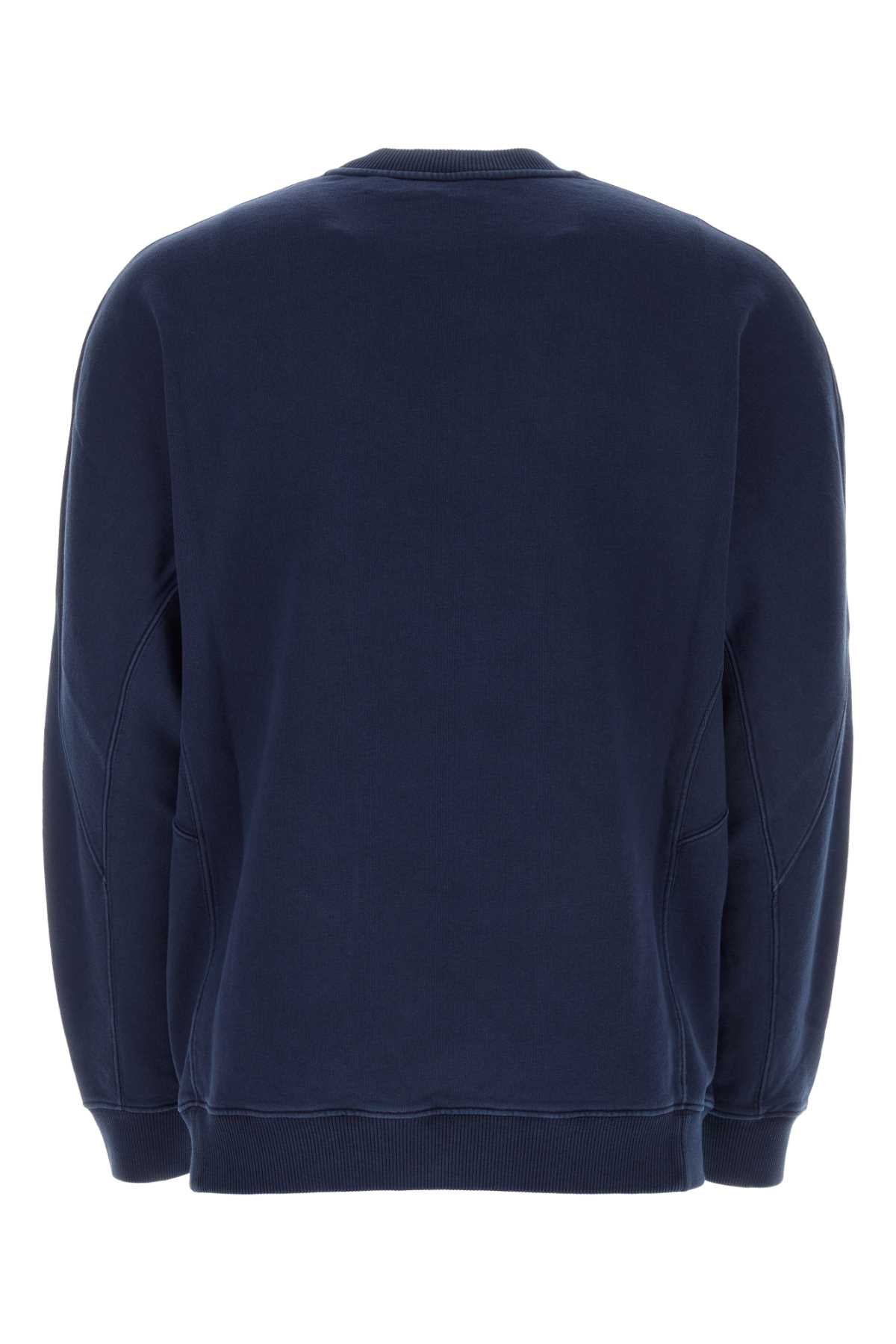 Burberry Men Navy Blue Cotton Oversize Sweatshirt
