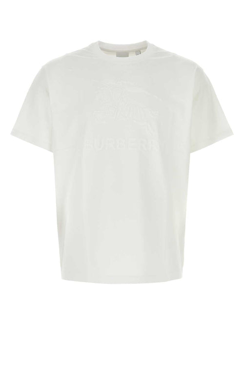 Burberry Men White Cotton T-Shirt
