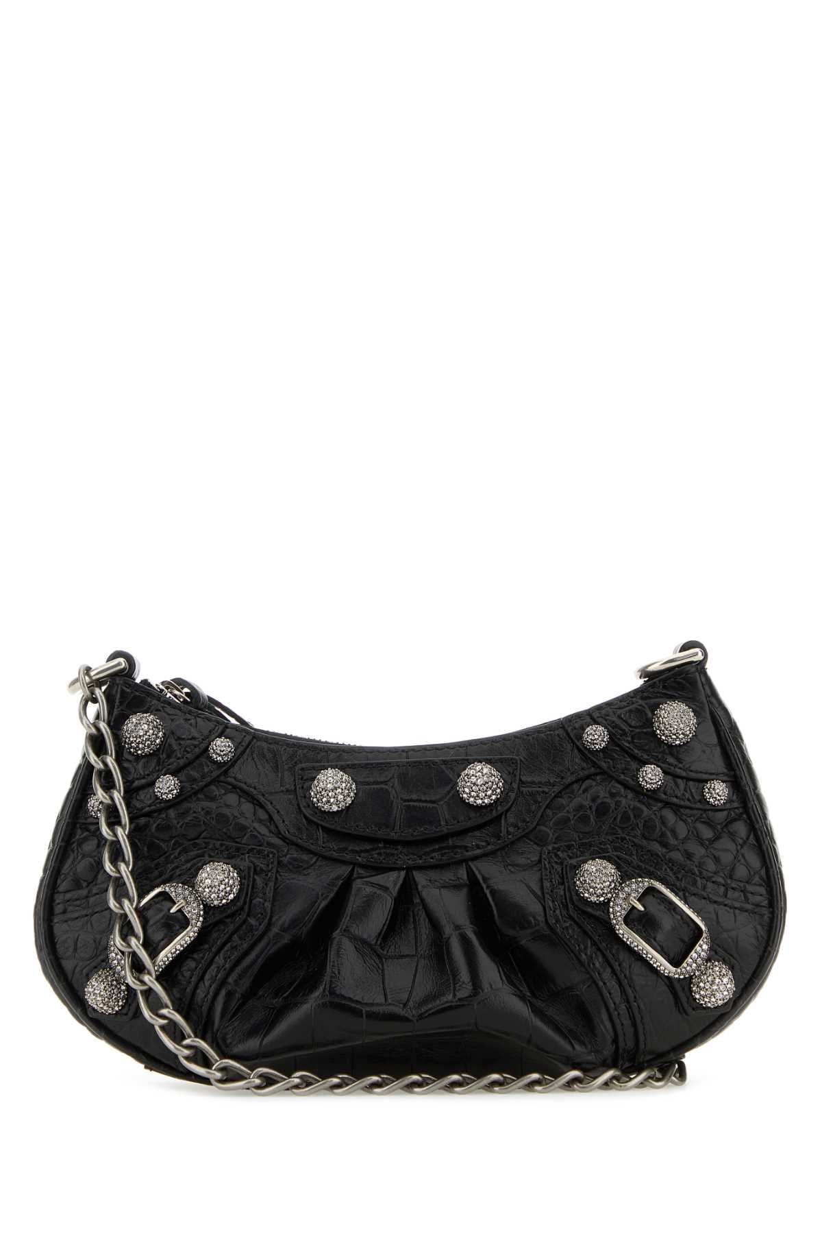 Balenciaga Women Black Leather Le Cagole Mini Handbag