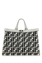 Fendi Woman Embroidered Fabric X-Tote Shopping Bag