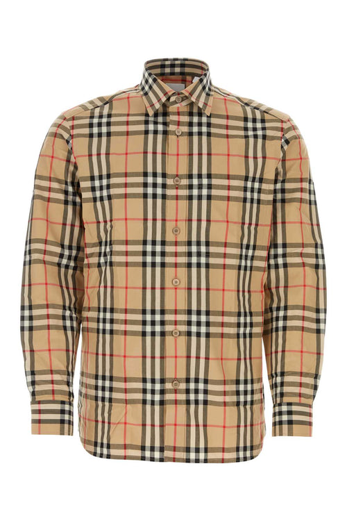 Burberry Men Embroidered Poplin Shirt