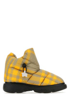 Burberry Men Printed Polyester Pillow Check Ankle Boots