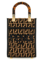 Fendi Woman Embroidered Fabric Mini Sunshine Handbag