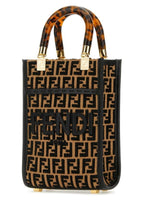 Fendi Woman Embroidered Fabric Mini Sunshine Handbag