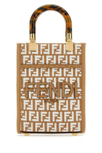 Fendi Woman Embroidered Fabric Mini Sunshine Handbag