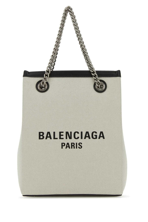 Balenciaga Women Sand Canvas Duty Free Handbag