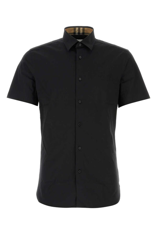 Burberry Men Black Stretch Poplin Shirt