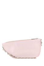 Burberry Women Pastel Pink Leather Micro Shield Shoulder Bag