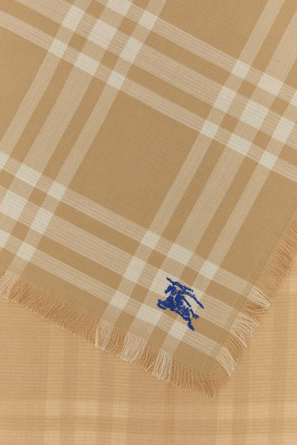 Burberry Women Embroidered Wool Blend Scarf