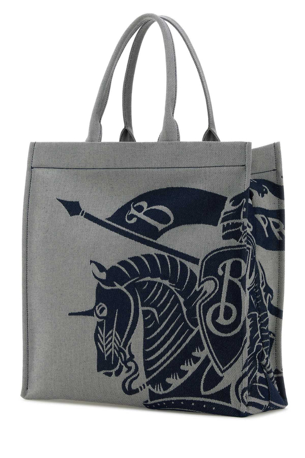 Burberry Men Embroidered Canvas Shopping Bag