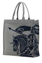 Burberry Men Embroidered Canvas Shopping Bag