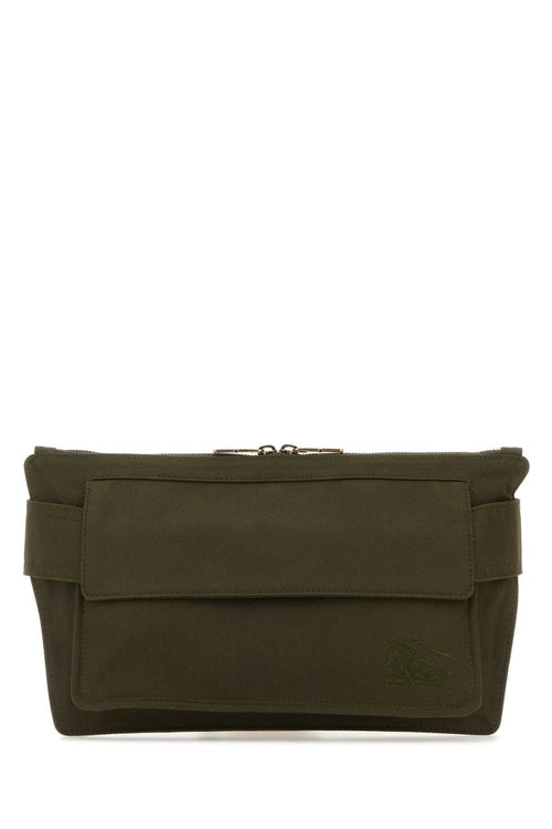 Burberry Men Army Green Canvas Trench Belt Bag