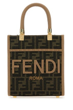 Fendi Woman Embroidered Canvas Mini Sunshine Handbag