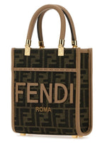 Fendi Woman Embroidered Canvas Mini Sunshine Handbag