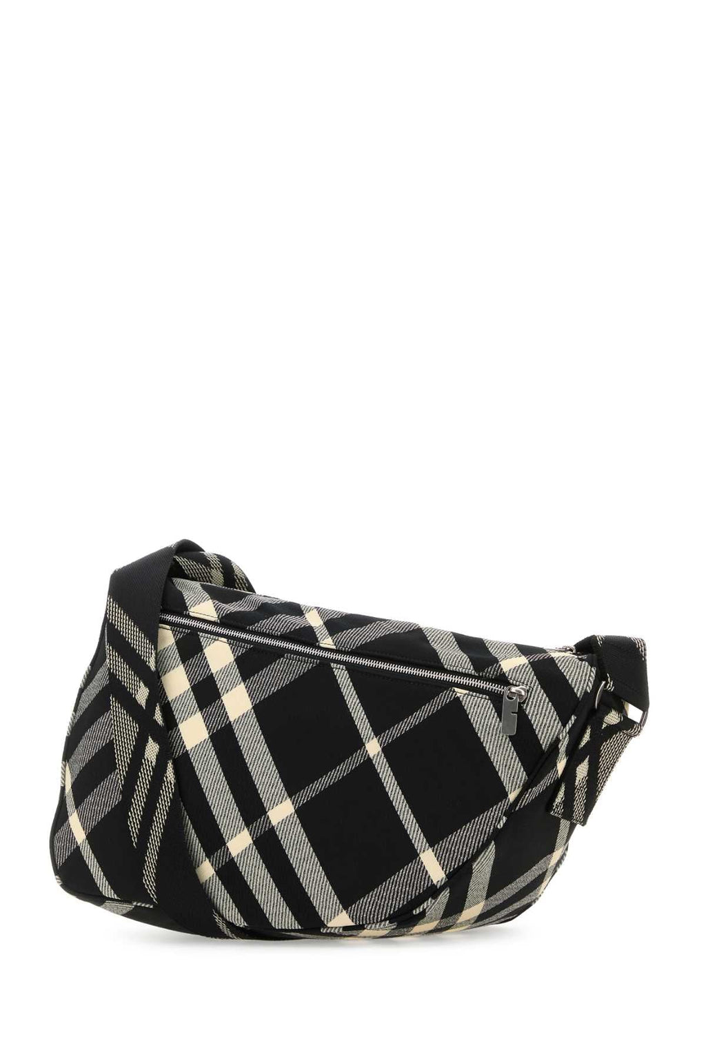 Burberry Men Embroidered Fabric Shield Crossbody Bag