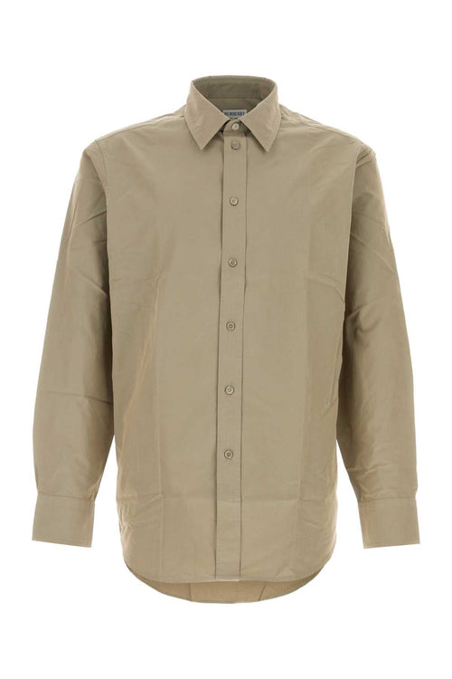 Burberry Men Khaki Poplin Shirt
