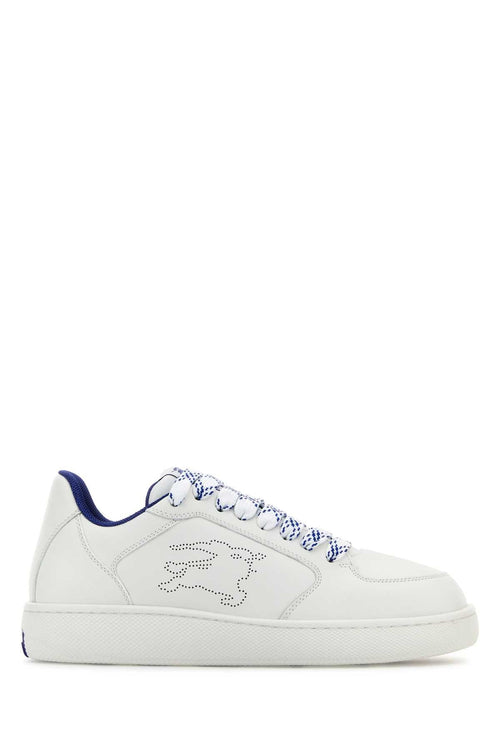 Burberry Women White Leather Stock Sneakers