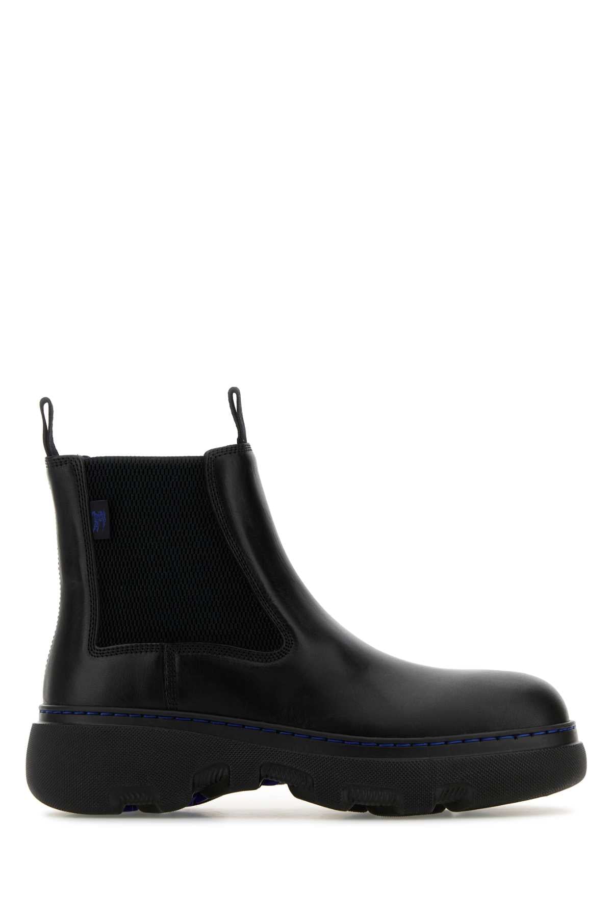Burberry Women Black Leather Ankle Boots
