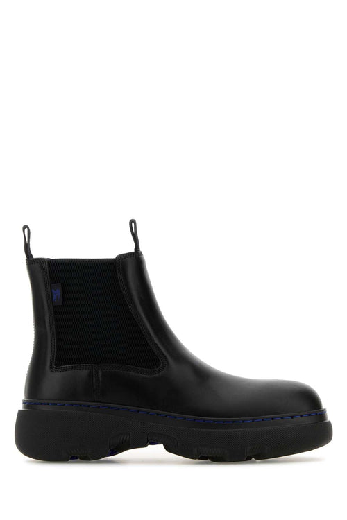 Burberry Women Black Leather Ankle Boots