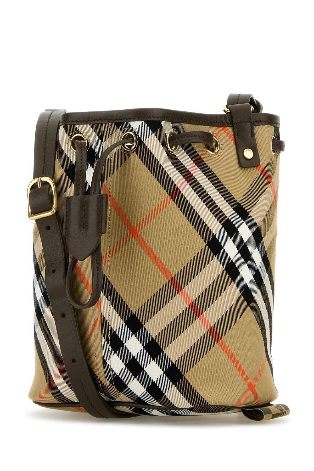 Burberry Women Embroidered Canvas Bucket Bag
