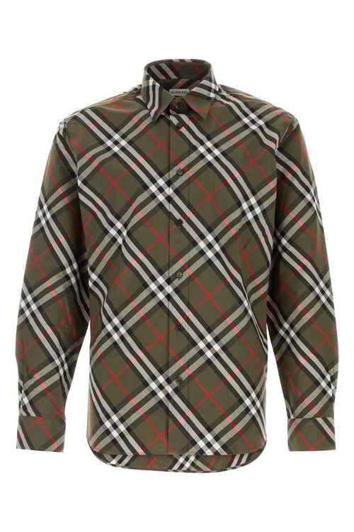 Burberry Men Embroidered Poplin Shirt