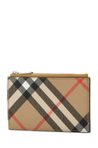 Burberry Men Printed Canvas Check Card Holder
