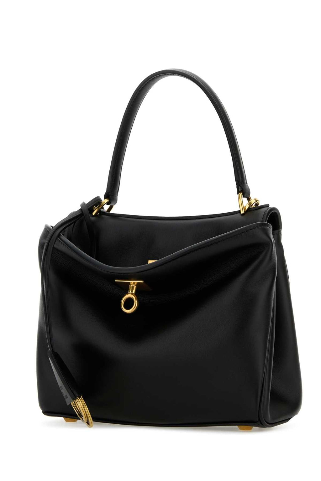 Balenciaga Women Black Leather Mini Rodeo Handbag