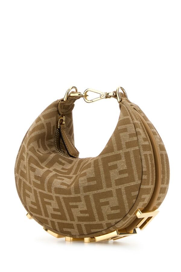 Fendi Woman Embroidered Jacquard Mini Fendigraphy Handbag