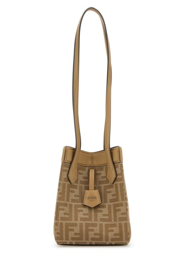 Fendi Woman Ff Fabric Mini Origami Bucket Bag